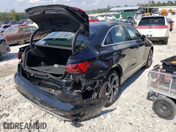 2022 Audi A3 Premium with VIN WAUAUDGY7NA098843, listed as a Copart auction lot 66575893 with 5,701 mi miles. Bid and sale history available at carsss.com. Image 3.