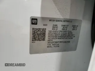 2023 Chevrolet Malibu LS with VIN 1G1ZC5ST7PF155700, listed as a Copart auction lot 50101885 with 63,941 mi miles and Salvage Title. Bid and sale history available at DreamBid. Image 12.