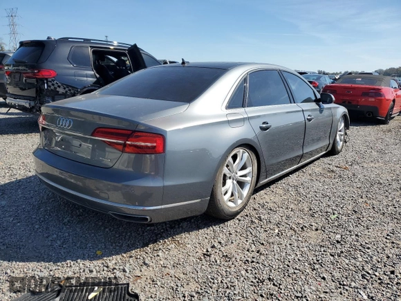 2015 Audi A8 3.0T z VIN WAU3GAFD8FN040523, wystawiony jako Copart lot #46317255 z przebiegiem Nie podano mil oraz Czysty tytuł • Clean title. Historia ofert i sprzedaży dostępna na DreamBid. Obrazek 3.