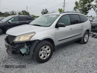 2014 Chevrolet Traverse LS z VIN 1GNKRFED0EJ257455, wystawiony jako Copart lot #58961415 z przebiegiem 136 284 mil mil oraz Szkoda całkowita • Salvage title. Historia ofert i sprzedaży dostępna na DreamBid. Obrazek 1.