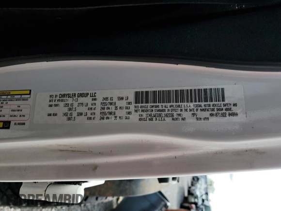 2014 Jeep Wrangler Unlimited Sahara z VIN 1C4BJWEG9EL102336, wystawiony jako Copart lot #55391335 z przebiegiem Nie podano mil oraz Szkoda całkowita • Salvage title. Historia ofert i sprzedaży dostępna na DreamBid. Obrazek 13.