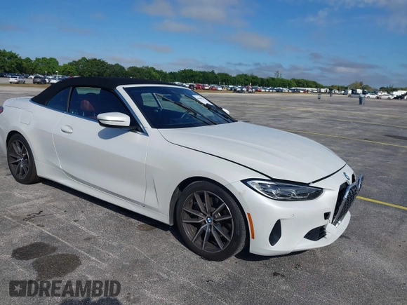2024 BMW 4 Series 430i z VIN WBA23AT07RCP83781, wystawiony jako IAAI lot #41660520 z przebiegiem 24 064 mil mil oraz . Historia ofert i sprzedaży dostępna na DreamBid. Obrazek 1.