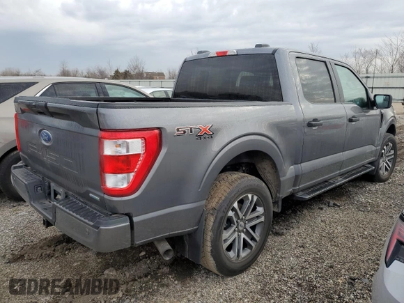 2021 Ford F-150 XL with VIN 1FTEW1EP7MFD02131, listed as a Copart auction lot 48948365 with 94,109 mi miles and Salvage Title. Bid and sale history available at carsss.com. Image 3.