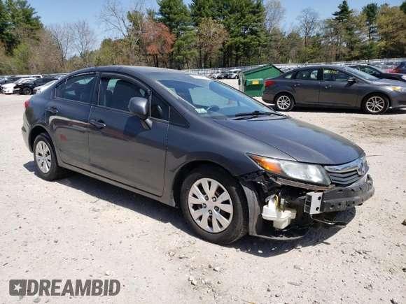 2012 Honda Civic LX with VIN 2HGFB2F53CH583118, listed as a Copart auction lot 55111215 with 133,760 mi miles and Clean Title. Bid and sale history available at DreamBid. Image 4.