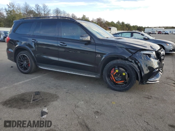 2018 Mercedes-Benz GLS 63 AMG with VIN 4JGDF7FE5JB060580, listed as a Copart auction lot 74040014 with 62,749 mi miles and Salvage title. Bid and sale history available at DreamBid. Image 4.