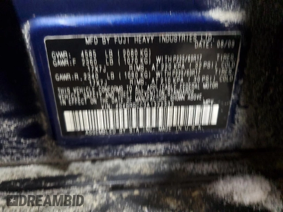 2010 Subaru Outback Premium All-Weather Anniversary z VIN 4S4BRBCC3A1322333, wystawiony jako Copart lot #89380145 z przebiegiem 188 806 mil mil oraz Szkoda całkowita • Salvage title. Historia ofert i sprzedaży dostępna na DreamBid. Obrazek 14.