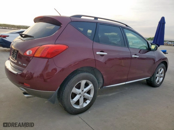 2009 Nissan Murano S with VIN JN8AZ18W99W145593, listed as a Copart auction lot 51367215 with 106,897 mi miles and Clean Title. Bid and sale history available at carsss.com. Image 3.