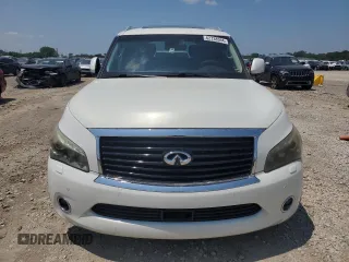 2012 Infiniti QX56 7-passenger with VIN JN8AZ2NE4C9019603, listed as a Copart auction lot 62738594 with 224,183 mi miles and Salvage Title. Bid and sale history available at carsss.com. Image 5.