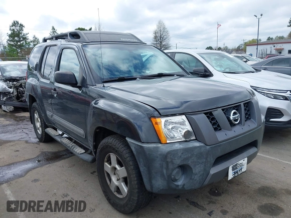 2005 Nissan Xterra S with VIN 5N1AN08W85C654356, listed as a IAAI auction lot 41879537 with 140,421 mi miles and . Bid and sale history available at DreamBid. Image 1.