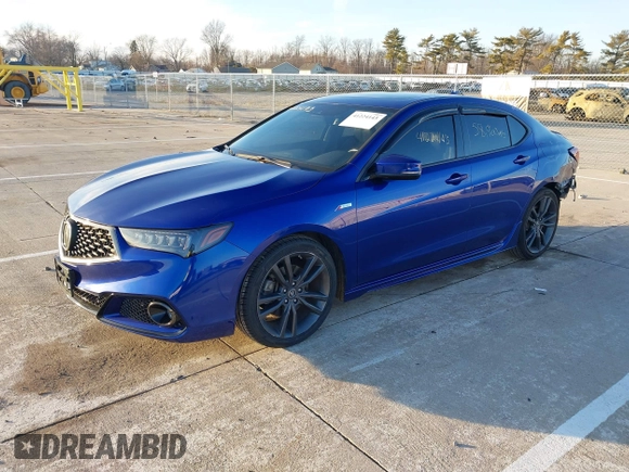 2019 Acura TLX w/A-Spec Pkg with VIN 19UUB1F6XKA000681, listed as a IAAI auction lot 41224143 with 58,960 mi miles. Bid and sale history available at carsss.com. Image 18.