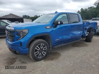 2023 GMC Sierra 1500 AT4 with VIN 3GTUUEE85PG341949, listed as a Copart auction lot 55727635 with 5,985 mi miles and Salvage title. Bid and sale history available at DreamBid. Image 1.