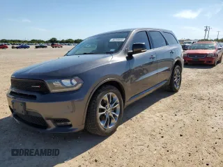2019 Dodge Durango GT Plus with VIN 1C4RDHDG7KC769467, listed as a Copart auction lot 56769855 with 74,358 mi miles and Salvage title. Bid and sale history available at DreamBid. Image 1.