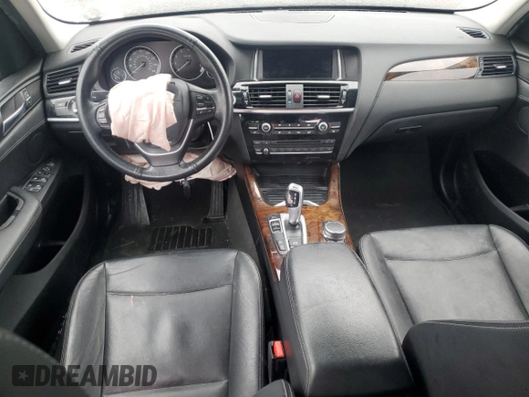 2017 BMW X3 xDrive28i with VIN 5UXWX9C33H0T25235, listed as a Copart auction lot 43625065 with 116,360 mi miles and Salvage Title. Bid and sale history available at DreamBid. Image 8.