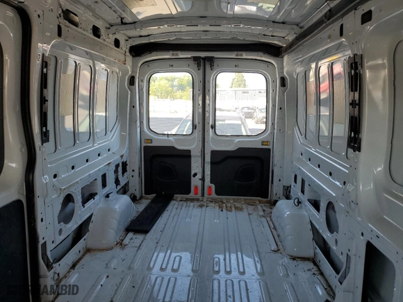 2016 Ford Transit Cargo Van with VIN 1FTYR2CG8GKB02965, listed as a Copart auction lot 58747654 with 92,455 mi miles and Salvage Title. Bid and sale history available at carsss.com. Image 10.