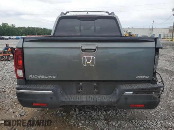2017 Honda Ridgeline RTL-E with VIN 5FPYK3F77HB009995, listed as a Copart auction lot 59954705 with 119,381 mi miles and Salvage title. Bid and sale history available at DreamBid. Image 6.