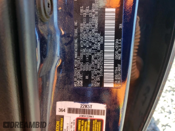 2007 Toyota Tundra SR5 with VIN 5TFBV54127X023579, listed as a Copart auction lot 66780024 with 194,295 mi miles and Salvage Title. Bid and sale history available at carsss.com. Image 12.