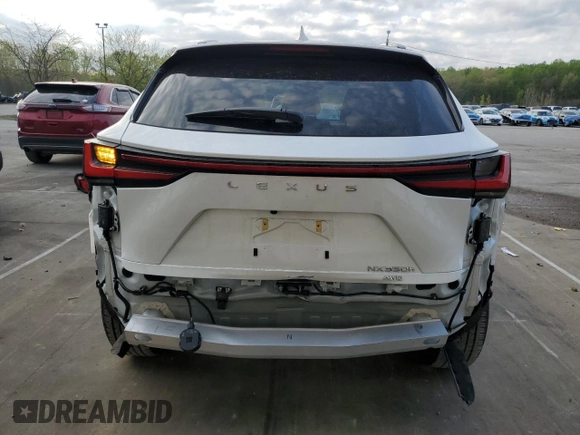 2024 Lexus NX 350h Luxury with VIN JTJHKCEZ6R2035436, listed as a Copart auction lot 53672415 with 10,517 mi miles and Salvage title. Bid and sale history available at DreamBid. Image 6.