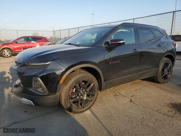 2021 Chevrolet Blazer LT with VIN 3GNKBCRS3MS570928, listed as a Copart auction lot 48941235 with 52,657 mi miles and Salvage Title. Bid and sale history available at carsss.com. Image 1.