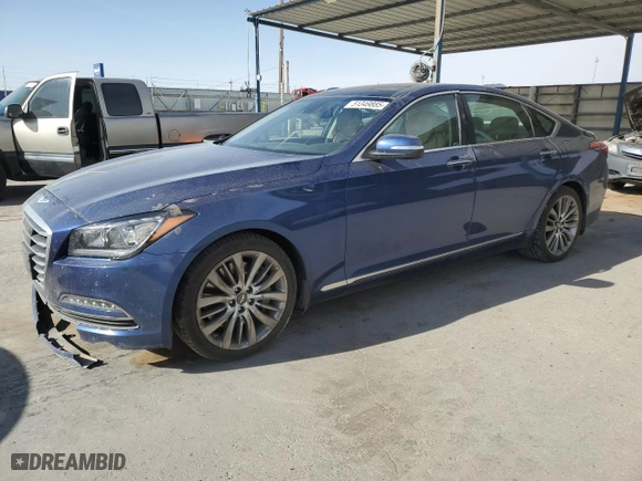 2015 Hyundai Genesis 5.0L with VIN KMHGN4JFXFU085128, listed as a Copart auction lot 51349885 with 189,475 mi miles and Salvage Title. Bid and sale history available at carsss.com. Image 1.