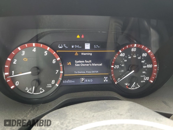 2021 Nissan Titan SL с VIN 1N6AA1EDXMN523275, выставлен на аукционе Copart как лот 55759185 с пробегом 65 600 миль миль и Списание • Salvage title. История ставок и продаж доступна на DreamBid. Изображение 9.
