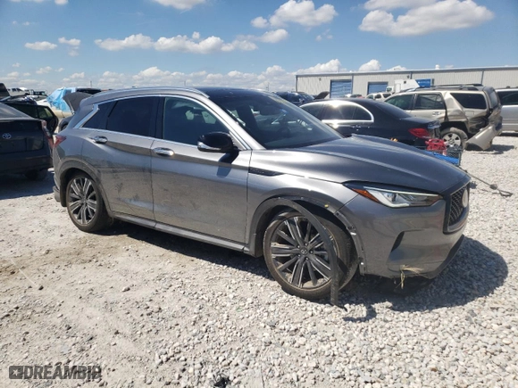 2022 Infiniti QX50 LUXE with VIN 3PCAJ5BB4NF118817, listed as a Copart auction lot 69225994 with 31,924 mi miles and Salvage Title. Bid and sale history available at carsss.com. Image 4.