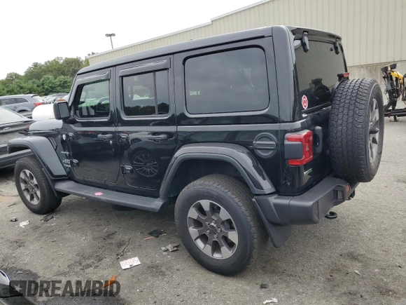 2021 Jeep Wrangler Unlimited Sahara High Altitude with VIN 1C4HJXEM9MW585183, listed as a Copart auction lot 71749574 with 21,526 mi miles and Salvage title. Bid and sale history available at DreamBid. Image 2.
