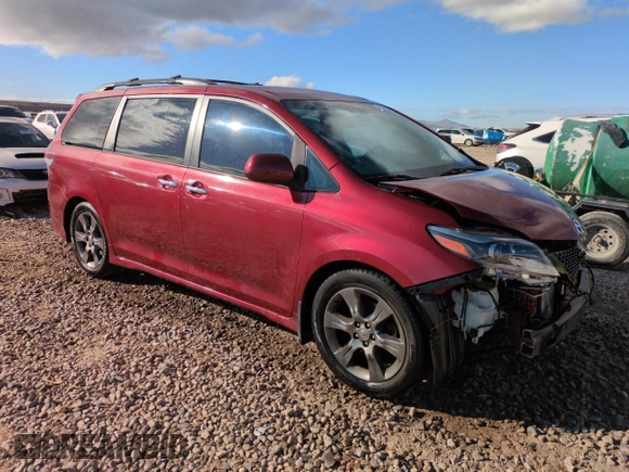 2015 Toyota Sienna SE with VIN 5TDXK3DC8FS688561, listed as a Copart auction lot 46541245 with 73,653 mi miles and Salvage Title. Bid and sale history available at carsss.com. Image 4.