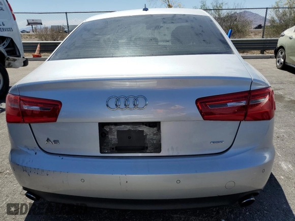 2015 Audi A6 with VIN WAUGFBFC5FN020229, listed as a Copart auction lot 54831315 with Not provided miles and Salvage title. Bid and sale history available at DreamBid. Image 6.