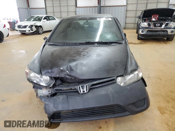 2007 Honda Civic Cpe LX with VIN 2HGFG12627H585698, listed as a Copart auction lot 49209985 with 0 mi miles and Salvage Title. Bid and sale history available at carsss.com. Image 5.