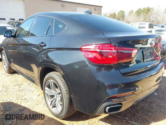 2017 BMW X6 xDrive50i with VIN 5UXKU6C54H0S99557, listed as a IAAI auction lot 41484943 with 1 mi miles. Bid and sale history available at carsss.com. Image 3.