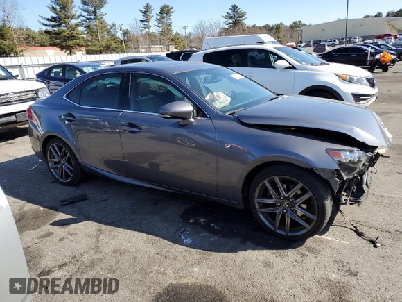 2015 Lexus IS 250 with VIN JTHCF1D22F5020807, listed as a Copart auction lot 48802575 with 106,707 mi miles and Salvage Title. Bid and sale history available at DreamBid. Image 4.