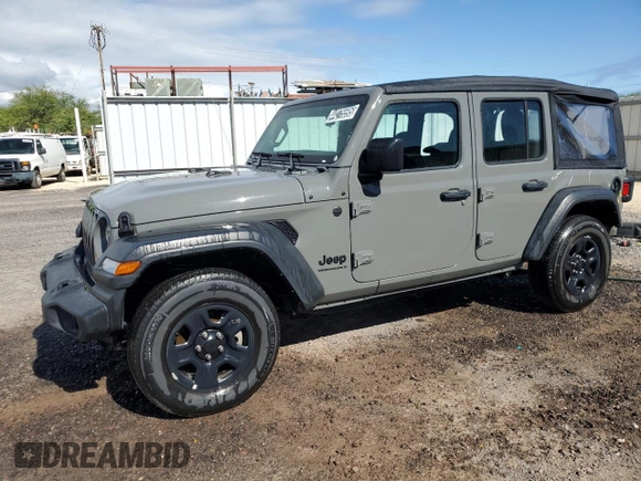 2023 Jeep Wrangler Sport with VIN 1C4HJXDG9PW699538, listed as a Copart auction lot 44275595 with 23,331 mi miles and Clean Title. Bid and sale history available at DreamBid. Image 1.
