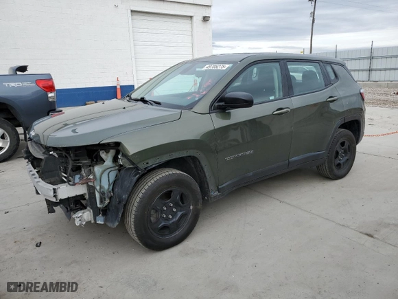 2018 Jeep Compass Sport with VIN 3C4NJDABXJT262512, listed as a Copart auction lot 49705275 with 103,430 mi miles and Salvage Title. Bid and sale history available at carsss.com. Image 1.