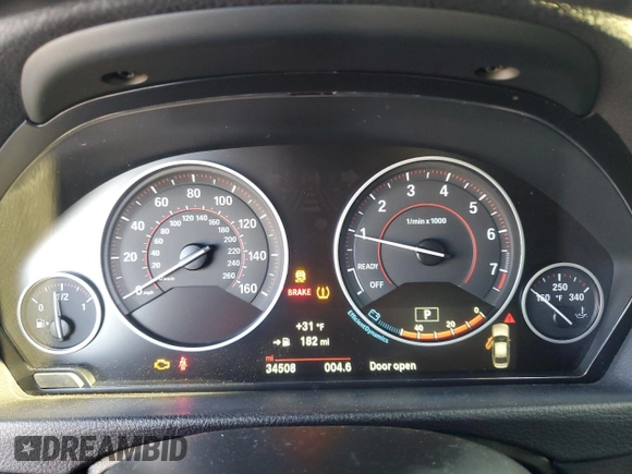 2017 BMW 3 Series 340i xDrive with VIN WBA8B7C50HK703916, listed as a Copart auction lot 44768225 with 34,508 mi miles and Salvage Title. Bid and sale history available at carsss.com. Image 9.
