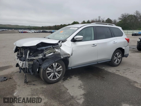 2019 Nissan Pathfinder S with VIN 5N1DR2MM1KC639548, listed as a Copart auction lot 59426945 with 73,412 mi miles and Salvage title. Bid and sale history available at DreamBid. Image 1.