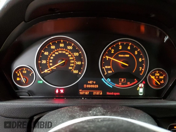 2017 BMW 3 Series 330i xDrive with VIN WBA8D9G54HNU60657, listed as a Copart auction lot 47640355 with 107,187 mi miles and Salvage Title. Bid and sale history available at carsss.com. Image 9.