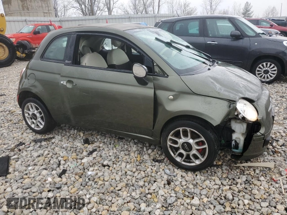 2012 FIAT 500 Pop with VIN 3C3CFFDR1CT343449, listed as a Copart auction lot 50960485 with 113,716 mi miles and Clean Title. Bid and sale history available at carsss.com. Image 4.