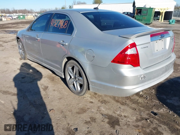 2010 Ford Fusion SPORT with VIN 3FAHP0DC0AR160910, listed as a IAAI auction lot 41327468 with 222,684 mi miles. Bid and sale history available at carsss.com. Image 3.