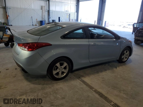2013 Hyundai Elantra Coupe GS with VIN KMHDH6AE7DU006055, listed as a Copart auction lot 83634104 with 75,134 mi miles and Clean Title. Bid and sale history available at carsss.com. Image 3.