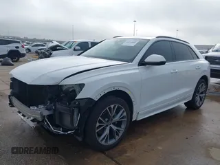 2021 Audi Q8 Premium with VIN WA1AVAF14MD003469, listed as a IAAI auction lot 41134083 with 61,861 mi miles. Bid and sale history available at carsss.com. Image 18.