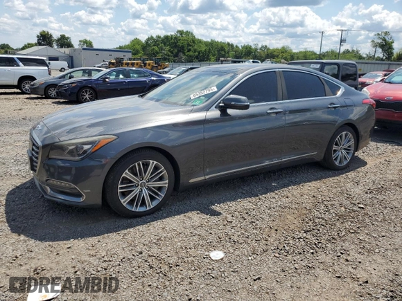 2018 Genesis G80 3.8L with VIN KMHGN4JE2JU253277, listed as a Copart auction lot 65352795 with 127,802 mi miles and Clean title. Bid and sale history available at DreamBid. Image 1.