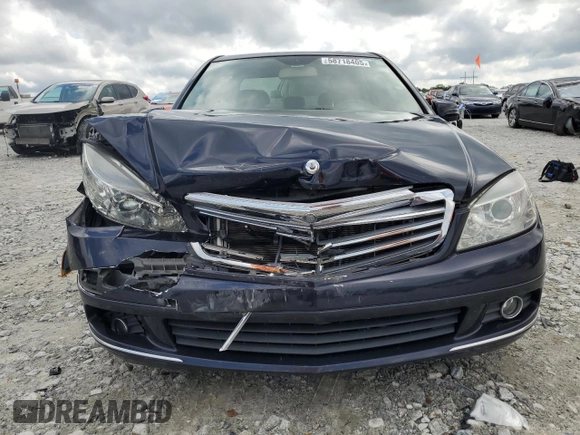 2011 Mercedes-Benz C 300 Sport with VIN WDDGF8BB7BR158950, listed as a Copart auction lot 58718405 with 123,383 mi miles and Salvage title. Bid and sale history available at DreamBid. Image 5.