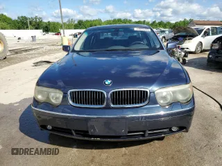 2003 BMW 7 Series 745Li with VIN WBAGN63433DR16621, listed as a Copart auction lot 53886355 with 122,775 mi miles and Non repairable. Bid and sale history available at DreamBid. Image 5.