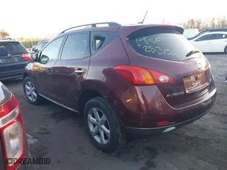 2009 Nissan Murano SL with VIN JN8AZ18WX9W160099, listed as a IAAI auction lot 41577681 with 999,999 mi miles. Bid and sale history available at carsss.com. Image 3.