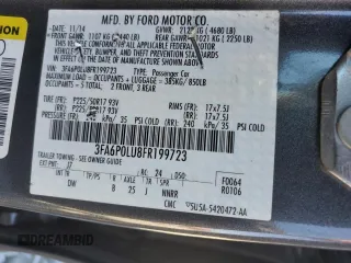 2015 Ford Fusion SE Hybrid with VIN 3FA6P0LU8FR199723, listed as a Copart auction lot 46188325 with 154,263 mi miles and Salvage Title. Bid and sale history available at carsss.com. Image 12.