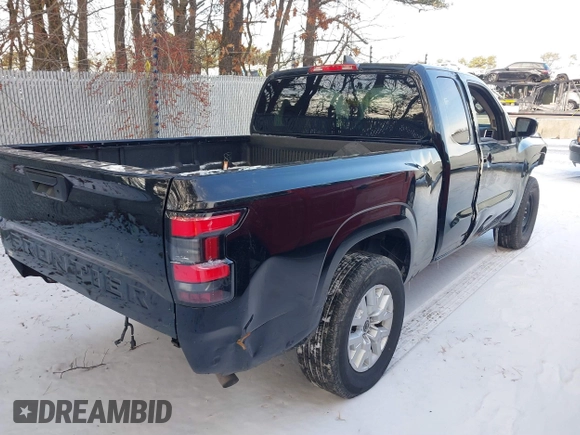 2022 Nissan Frontier S with VIN 1N6ED1CMXNN647043, listed as a IAAI auction lot 41410487 with 20,463 mi miles and . Bid and sale history available at DreamBid. Image 4.