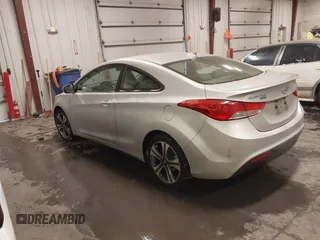2013 Hyundai Elantra Coupe SE with VIN KMHDH6AEXDU022783, listed as a IAAI auction lot 41595832 with 153,330 mi miles. Bid and sale history available at carsss.com. Image 3.