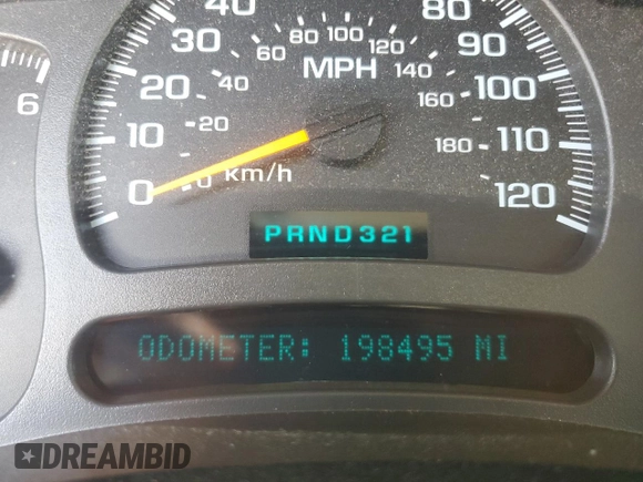 2004 Chevrolet Tahoe LS z VIN 1GNEC13T34R228124, wystawiony jako Copart lot #57317335 z przebiegiem 198 495 mil mil oraz Szkoda całkowita • Salvage title. Historia ofert i sprzedaży dostępna na DreamBid. Obrazek 9.