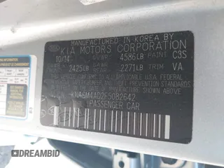 2015 Kia Optima Hybrid with VIN KNAGM4AD2F5082642, listed as a IAAI auction lot 39434717 with 131,000 mi miles. Bid and sale history available at carsss.com. Image 9.