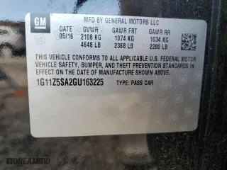 2016 Chevrolet Impala LS with VIN 1G11Z5SA2GU163225, listed as a Copart auction lot 85083894 with 214,510 mi miles and Salvage Title. Bid and sale history available at carsss.com. Image 14.